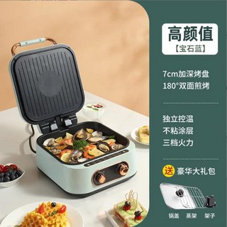 110V/220V 다기능 팬케이크 메이커 양면 가열 깊은 전기 냄비 대용량, 05 EU, 01 110V A