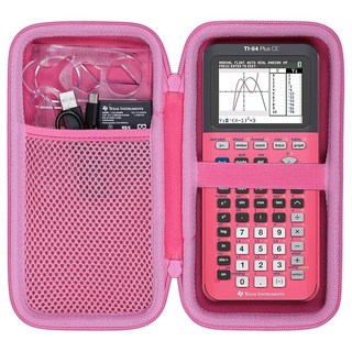 텍사스 인스트루먼트용 co2CREA 운반 케이스 TI-84 플러스 CE 파이썬 강화/TI-Nspire CX II CAS/TI-Nspire II/TI-83 플러스/TI-89 티타늄/, Pink, 1개