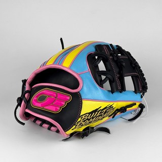 원에이티 BGN 내야 글러브 11.75인치 아이웹 스카이블루/옐로우/핑크 I-32, 1개