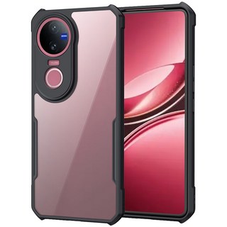 訊迪 XUNDD VIVO V50 甲蟲殼 四角氣墊防摔手機殼 - 透亮黑