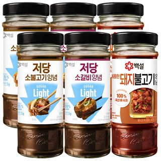 백설양념(저당소불고기490g+저당소갈비480g+매콤한돼지불고기양념500g), 2세트, 1.47kg