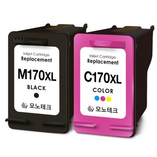 800매 특대용량 모노테크 삼성 호환잉크 INK-M170 C170 XL 세트, 검정+컬러, 1세트