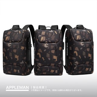 BANGE【BG-7216】商務旅行後背包電腦包 防刮纖維USB接口立體收納空間後背手提兩用包雙肩包, 迷彩BG-7216