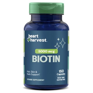 Heart & Harvest 5000mcg 生物素膠囊, 1個, 150錠