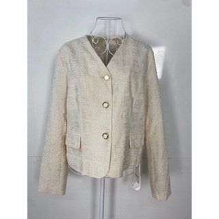 限量現貨 微唐風米白色短版西裝外套#0302