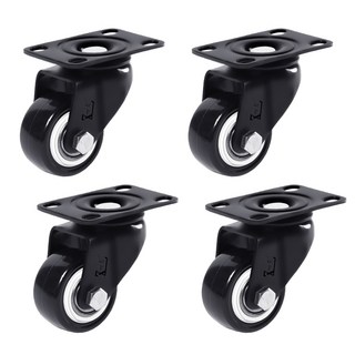 코랙코리아 우레탄 가구용 산업용 교체용 1.5인치 2인치 3인치 4인치 5인치 회전 브레이크, 플레이트타입, 1세트