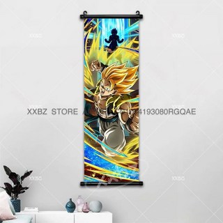 드래곤볼 피규어 Z 스크롤 그림 애니메이션 손오공 사이어인 포스터 고한 벽 예술 고텐 룸 장식 베지터 걸이식 그림 다부라, [02] 30x90cm(12x36inch), [19] qlz29-19, 1개