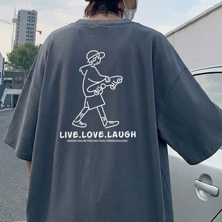 JBOOM 남자 오버핏 반팔티 프린트 티셔츠