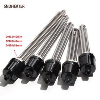 SN TER 가정용 보일러용 태양열 침수 가열 요소 히터 장비 튜브 DN32 DN40 DN50 220V 380V 3/4 5 6 9 12KW, 3KW 190mm, DN32 42mm