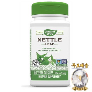미국산 네이처스웨이 쐐기풀 870mg 100정 Nettle Leaf Nature's Way 선물증정, 1개