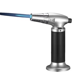 SONG-LE 直衝防風 噴火槍 戶外點火器, 銀色, 1個