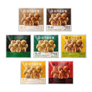 미트리 닭가슴살 볼 7종 혼합 21팩(각3팩), 100g, 21개