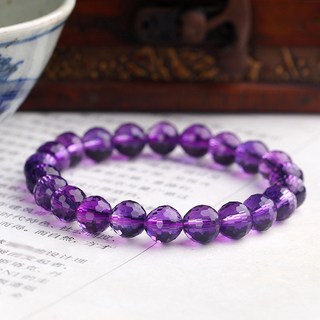 仿天然紫水晶手串女款，烏拉圭上岸招財轉運紫水手鍊，女友生日禮物首選