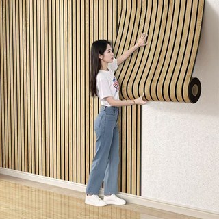 BIKASU 붙이는 템바보드 인테리어 벽지 셀프 벽지 습기 방지 단열 벽지, 브라운