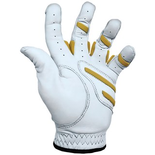 몽키그립 파워패드 정타 깨백 잘치는 미끄럼방지 기능성 골프장갑 양피 왼손, 화이트, 1개