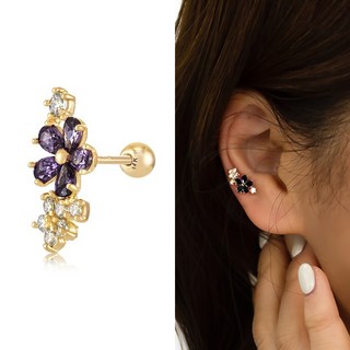 [니지쥬얼리] 14K 골드 피어싱 큐빅 귀걸이 FET_74