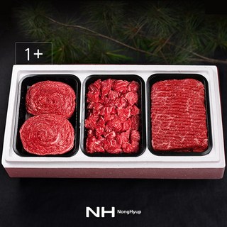 [대구축협 팔공참한우] [냉장]1+등급 정육 선물세트 2호 / 불고기+국거리+산적 총1.5kg, 상세페이지참조, 1개