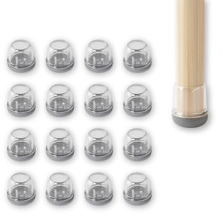 살림결 먼지없는 소음방지 의자 발커버, 16개, 그레이