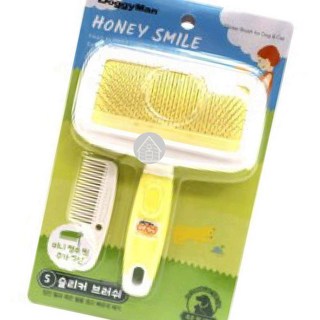 도기맨 허니스마일 슬리커 브러쉬 S 단모종브러쉬 단모종빗 엉킴방지빗