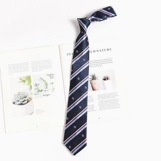 學院風JK懶人領帶 - 日系條紋領結 男女適用DK襯衫配飾