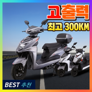 아트테크 고출력 전동오토바이 전동자전거 전기 할리스쿠터 팻바이크 배터리분리충전 전기자전거 배달 오토바이 전동카트 출퇴근용 배달용 레저용 전기오토바이 300km, 5) 고급형 리튬 38A_72V_화이트