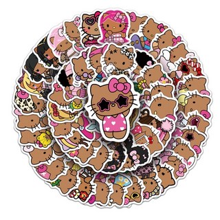 문구보따리 한교동 라부부 스티커 다꾸 스티커 50장세트 이치고신문 미니스티커, 1세트, 헬로키티 태닝 50매