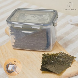 Jeepsaram 김 보관 통 반찬 밀폐 플라스틱 용기, 김보관통, 1개