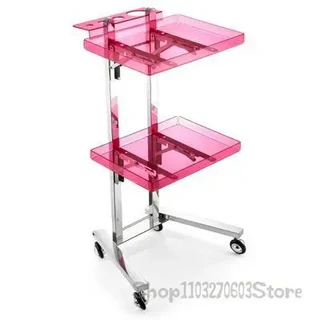 쿠쿠스토어 스테인레스 스틸 이발사 트롤리 미실 헤어 살롱 도구 커팅 특수 파마 염색, 04 12