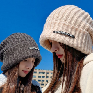 트위드 비니 두꺼운 빅사이즈 데일리 루즈핏 비니 겨울 남녀공용 방한모 등산