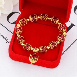 台中現貨 招財復古銅錢小貔貅沙金手鍊手環 贈首飾盒