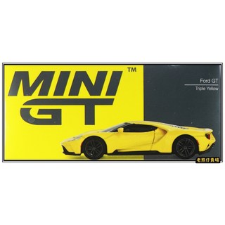 Mini GT #613 福特 Ford GT Triple Yellow 壓鑄模型, #613 左駕 黃