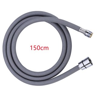 회색 나일론 주방 수도꼭지 풀아웃 호스 욕실 샤워 유연한 다운 1.5m F1/2 *, 150cm Gray, 1개