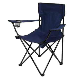 Gooday 加大款露營折疊椅 摺疊休閒沙灘導演椅 戶外野餐登山扶手椅, 黑色, 1件