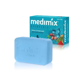 Medimix岩蘭草葡萄籽美肌皂，清涼舒爽，草本調理，控油保濕，各種膚質適用, 125g, 1個