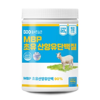 올바른습관 MBP 초유산양유 단백질분말 식약처인증 고단백20% HACCP, 6개, 500g