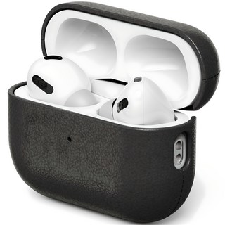 NUART AirPods 時尚皮革保護殼, AirPods Pro 2, 黑色