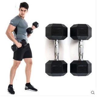 健身房啞鈴 六角啞鈴 啞鈴 27.5KG, 1個