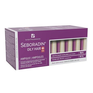 SEBORADIN 기름진 머리카락을 위한 Oil 오일y Ampoules Regeneration 수분 및 감소 살균 효과 보호 (14 x 5.5 ml) 227393
