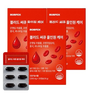 맘픽 블러드 써큐 올인원 혈압 혈당 혈행 콜레스테롤 케어, 3개, 30회분