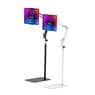 나코요트 스탠드형 핸드폰 아이패드 태블릿 거치대, NY-01 12.9인치형+미니선반 (화이트), 1개