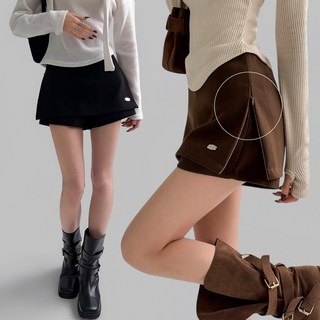 뮈츠 여성용 골반보정 투웨이 양지퍼 치마바지