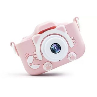 兒童粉色恐龍造型相機，卡通可愛，輕巧便攜，趣味濾鏡，堅固耐用, 粉色貓咪
