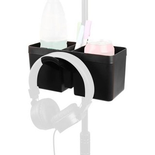 미스터 파워 2 in 1 듀얼 컵/병 홀더 마이크 음악 스탠드 튜브용 헤드폰 홀더/헤드셋 행거 무대 라이브 스트리밍 라이브 방송 콘서트 공연 노래방 녹음 스튜디오 홈용, 미스터 파워 2 in 1 듀얼 컵/병 홀더, 마이크 음, 1개