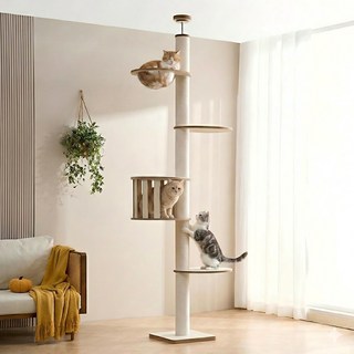 펫인꼬 대형 캣폴 캣타워, 1개, 아이보리