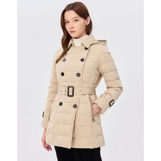(매장)헤지스 레이디스 [] [가격인하][스테디셀러][덕다운] 베이지 트렌치형 탈착 후드 WSJU4D028I2 176810