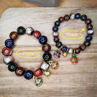 黑曜石手鍊 不銹鋼招財手鍊 男女情侶款 黑曜石水晶手串