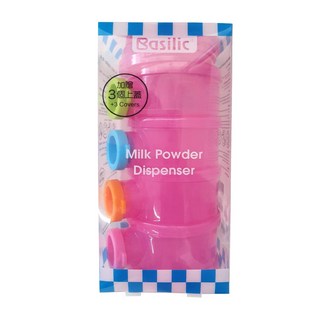 Baby童衣 嬰兒 貝喜力克 四層奶粉盒 附3個上蓋 D037, 1個, 粉