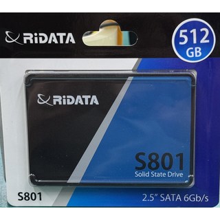 RiDATA S801 512GB 2.5吋 SATA III 固態硬碟，高速傳輸，輕巧便攜，穩定可靠，提升電腦效能, 512G