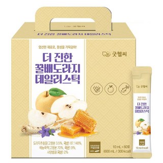 굿헬씨 더진한 꿀배도라지 데일리스틱 60포, 1개, 600ml