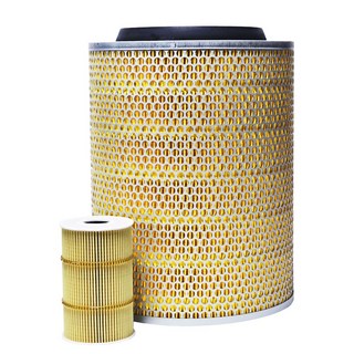 현대 트럭 메가트럭 5톤 엔진 2종세트 에어필터 오일필터, 1개, 에어크리너 + 오일필터